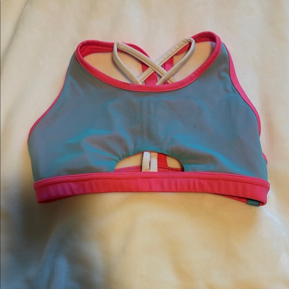 Tops - TIGER FRIDAY
AS Pink and Light Blue Cross-Back Swim Top